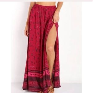 Spell Phoenix Maxi Skirt in magenta